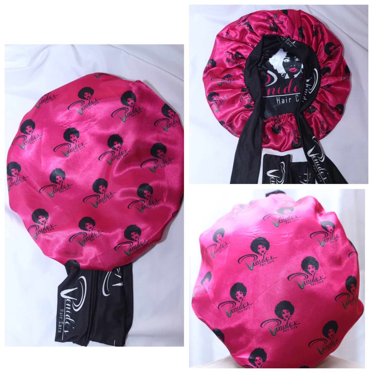 Short Satin double Layer ,two sided Night Bonnet